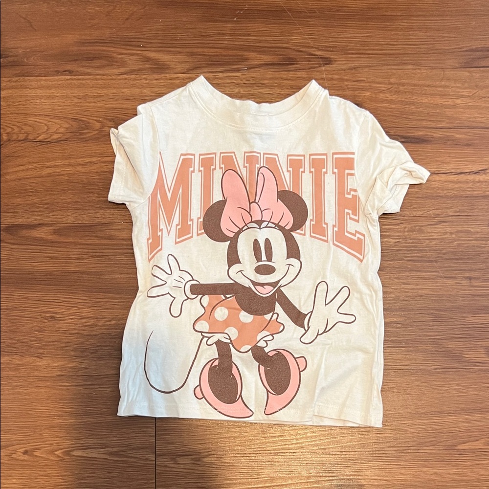 Minnie Mouse Kids T-Shirt - Cream and Pink
